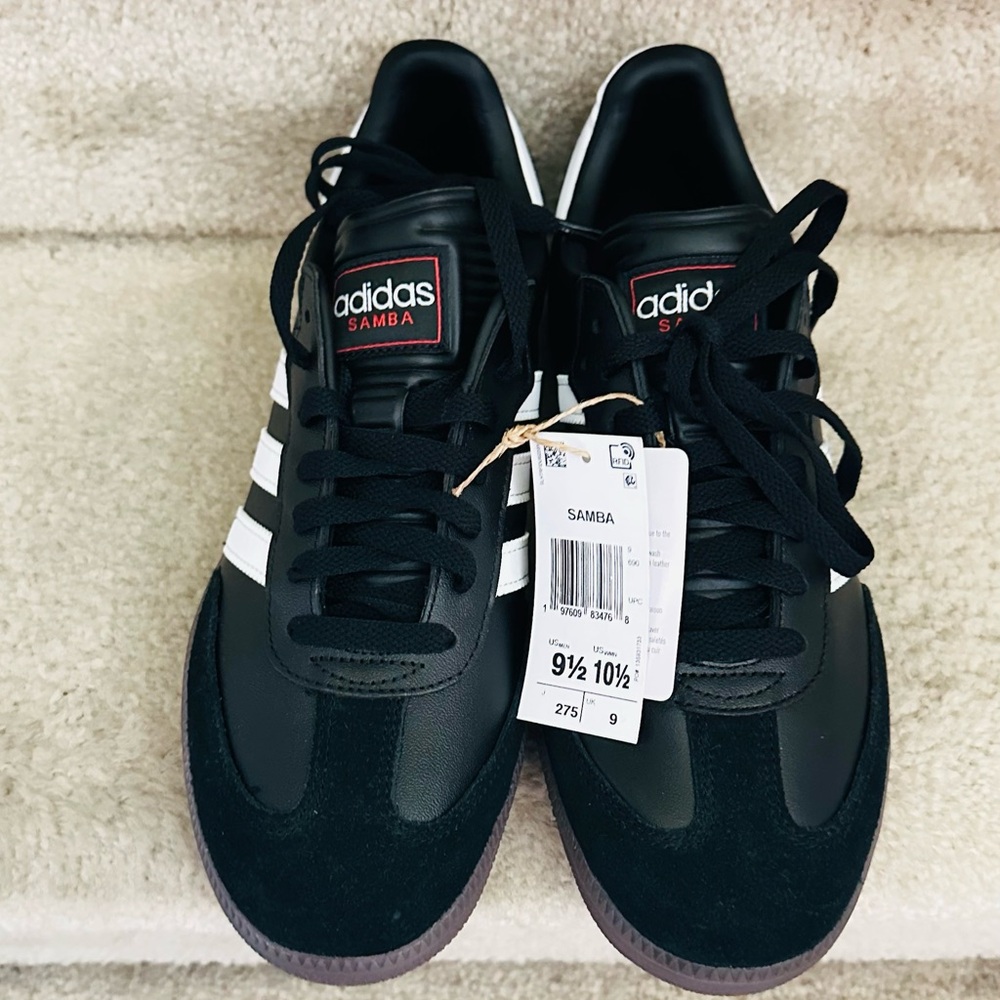 Adidas Samba Indoor IH6000 Black White Men’s 9.5 or 10.5 Women’s NEW WITH TAGS